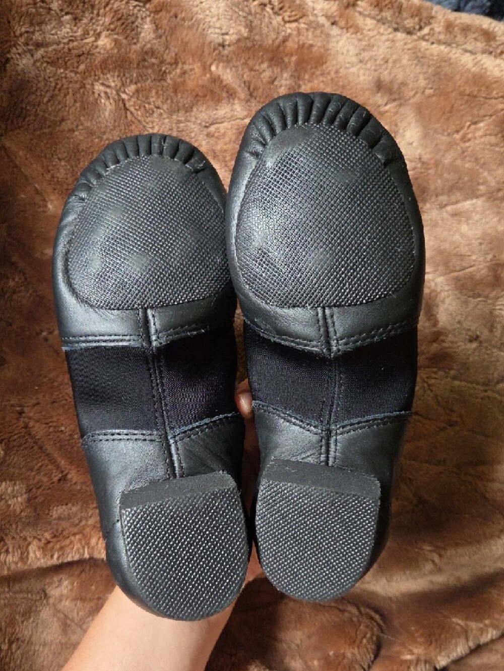 Capezio Leather Black Split-Sole Jazz/Character Dance Shoes - Picture 5 of 10